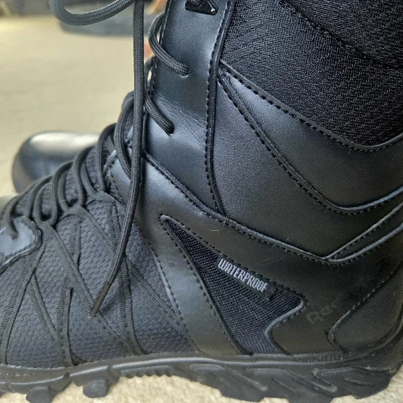 Reebok Trailgrip Tactical Mens 8" Leather Waterproof Insulated Boots Black Sz 15 - Picture 2 of 10